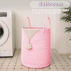 JMvicyroam Large Woven Laundry Basket Hamper,80L Cotton Rope Storage Bin for Blankets,Toys and Clothes,Decorative Tall Nurser