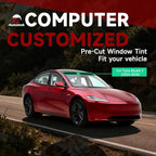 AUTOTEK Windshield Sun Strip for Tesla Model 3 2024-2026, 2 Ply Front Windshield Strip Tint Heat Blocker & UV Protection, Anti-Glare Precut Sunshade Window Tint Film, Car DIY Accessories