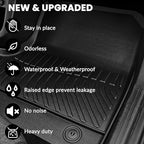 Auxko All Weather Floor Mats Fit for Honda Civic Sedan Hybrid & Civic Hatchback Hybrid 2026 2025 TPE Liners Accessories All Season Guard Odorless Anti-Slip Floor Mats Black