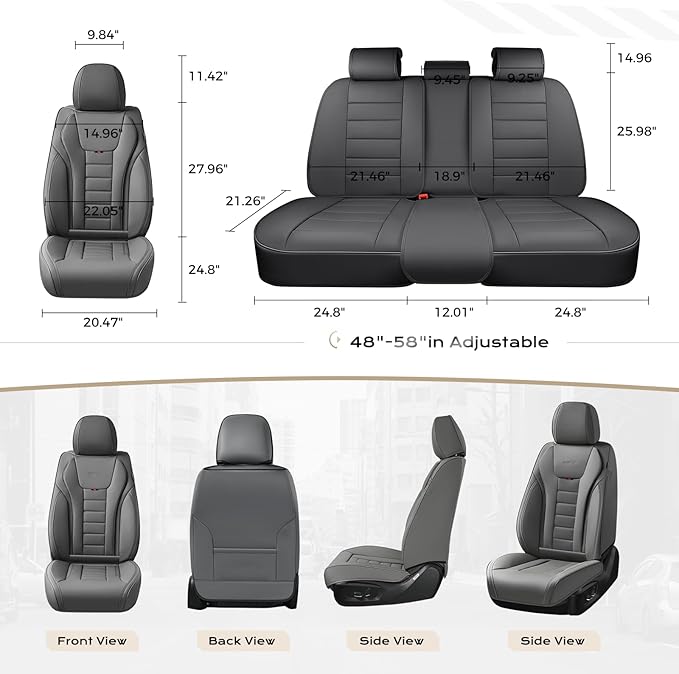 Coverado Car Seat Covers, Front Covers for Cars, Car Seat Cover Front Seats, Automotive Seat Cover, Waterproof, Leather Car S
