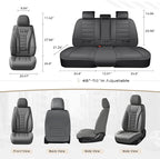 Coverado Car Seat Covers, Front Covers for Cars, Car Seat Cover Front Seats, Automotive Seat Cover, Waterproof, Leather Car S