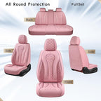 Coverado Car Seat Covers Full Set, Pink Seat Covers, Waterproof Car Seat Cover, Car Seat Cushion, Car Seat Covers Front Seats