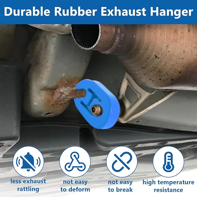 Exhaust Rubber Hanger, rubber muffler hangers. Rubber Insulator Bushing Mount, rubber exhaust mounts with 2 Holes 0.47 Inch, 