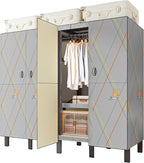 Large Portable Closets for Hanging Clothes | Heavy Duty Clothes Rack with Cover Foldable | Max Load 1000LBS Portable Wardrobe