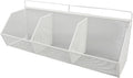 Metal Wire Basket, 3 Grids Wall Hanging Baskets, Wall Mount Slanted Opening Storage Organizer for Kitchen Bathroom Laundry Ro