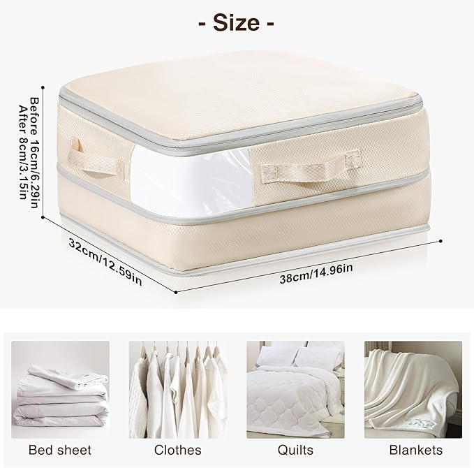 DIMJ Bundle of 12 Pack Drawer Organizer & 8 Pack Clothes Storage Bag