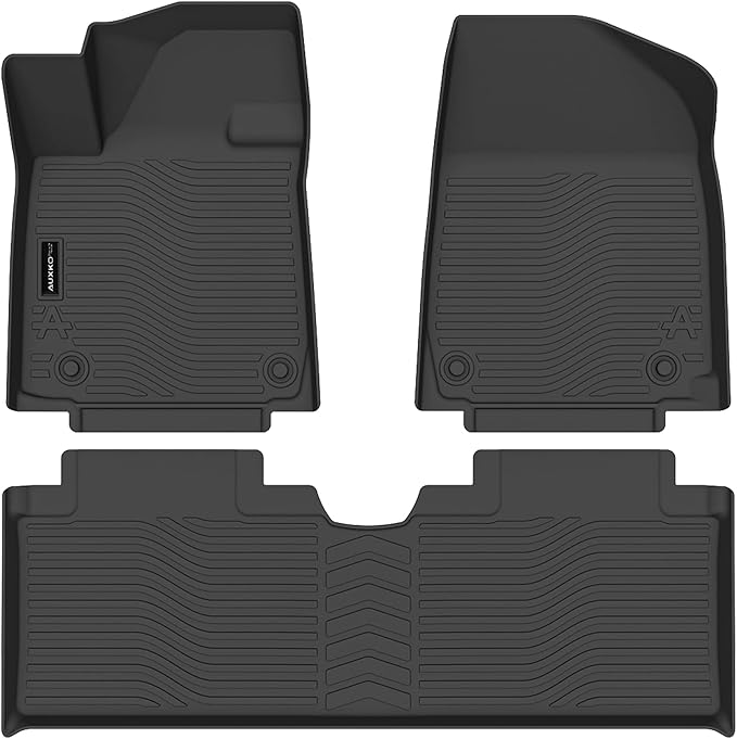 Auxko All Weather Floor Mats Fit for Hyundai Ioniq 6 2025 2024 2023 TPE Rubber Liners Ioniq 6 2024 2023 Accessories Set All Season Guard Odorless Anti-Slip Floor Mats