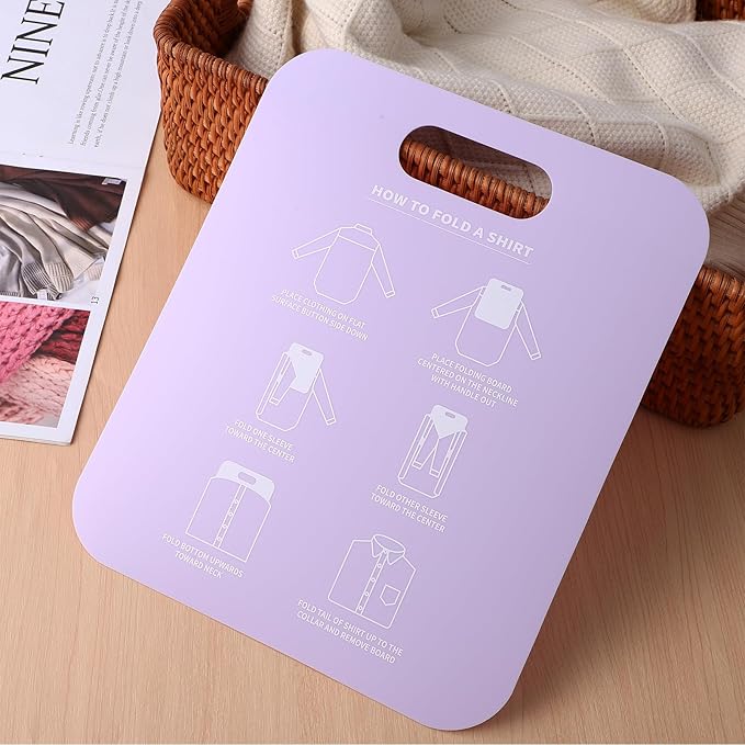 2pcs Shirt Folding Boards for Adults Boy Girl Clothing Folding Tool for Easy Laundry Portable Folder for Organizing Shirts an
