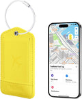 TopMade Smart Luggage Tag with Find My, Premium Leather Luggage Tags for Suitcase, Travel Bags, Backpacks, Anti-Lost Suitcase