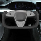 MEWANT Hand Stitched Tesla Model S Yoke Steering Wheel Cover Wrap for Tesla Model S 2021-2023 / Model X 2021-2023 Tesla Yoke Steering Wheel Accessories