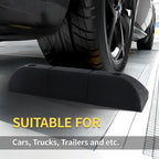 Parking Stopper for Garage Parking Aid 2 Pack Block, Car Truck Curb Floor Parking Lot Wheel Tire Stops Bumpers with Bolt Installation, Rubber Vehicles Aid Gadgets