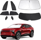 Windshield Sun Shade Car Windshield Foldable Full Windows Coverage Custom Fit for Che-vrolet Blazer EV 2024-2026 Accessories Car Window Shades Block Sun UV Rays 8PCS