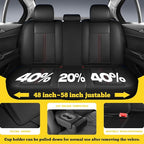 LINGVIDO Car Seat Covers Full Set (5 Seats) - Premium Perforated Nappa Leather, Waterproof Shield, Omni-Adapt Fit SUVs Sedans