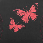 Flying Banner Butterfly car seat Covers ful Set Fashion Universal Lady Woman Female Rear Bench Split Colorized (Full Set, Red