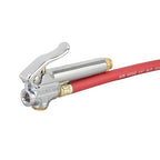 Steelman Straight Air Chuck Tire Inflator with Built-in Gauge and 12-inch Hose, Measures 10-90 PSI, Push-on Chuck, Steel Casing with Brass Fittings