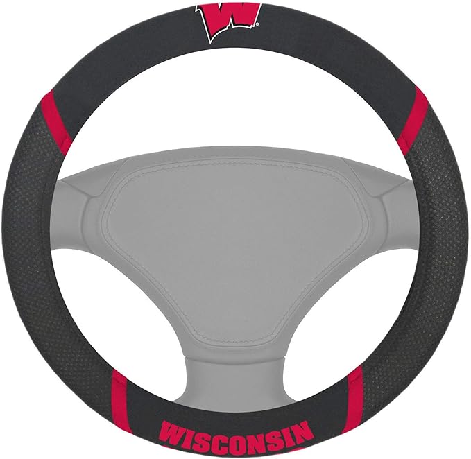 FANMATS NCAA Unisex-Adult Embroidered Steering Wheel Cover