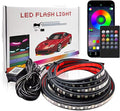 Car Led Lights Waterproof Truck Bbed Light Strip Car Underglow Lights Interior Running Board Lights for Trucks Led Tailgate Light Bar 60 inch 12V LED Lights (with Remote Control, 120cm*4)