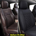 Coverado Car Seat Covers Compatible with Dodge Ram 2002-2026 1500 2500 3500 Pickup Limited Laramie Big Horn Waterproof Leathe