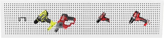 KINOMI 24 Pack Pegboard Hooks Heavy Duty Pegboard Drill Holder Power Tool Holder, Value Set, Large Pegboard Accessories and H