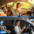 ZATOOTO Car Window Shades for Civic 2017-2024, Custom Fit Suede Car Window Covers for 100% UV & Privacy Protection, Heat Insulation, 4 Packs Side Window Sun Shade for Family Travel, Baby, Pets