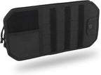 Car Sun Visor Organizer, Adjustable Straps Tactical Visor Organizers with 1000D Polyester Zipper Visor Storage Pouch & Sunglasses Holder Clip, Fits Most Vehicles, SUVs, Pockets, Trucks (Black)
