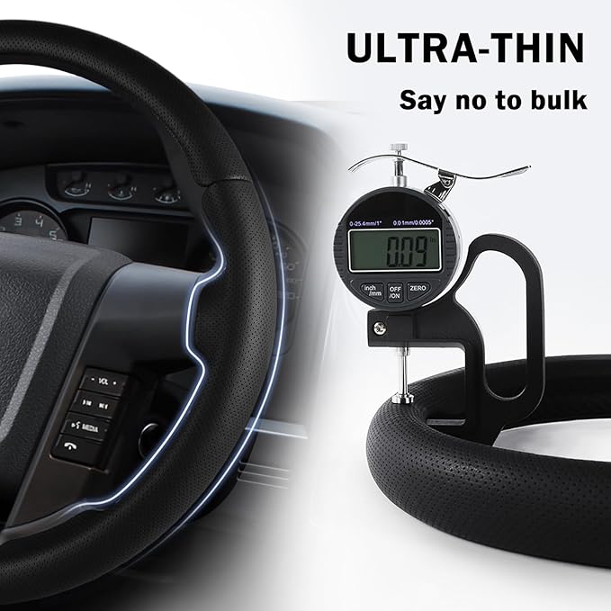 Steering Wheel Cover for Ford F150 2009-2014/ Ford Expedition 2015-2017, Car Steering Wheel Cover Protector Accessories for Ford (Black)