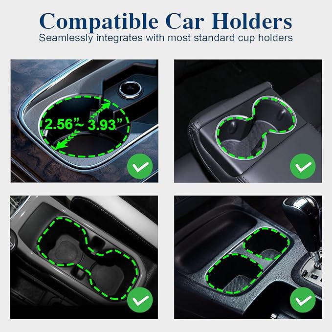 Car Cup Holder Expander, Cup Holder Extender Adapter with Expandable Arm and Adjustable Base, Compatible with Yeti Ramblers 1