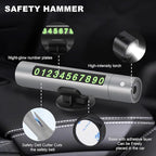 Upgraded 2026 Safe Hammer Glass Breaker Flashlight Car Parking Card, Seatbelt Cutter Window Breaker Emergency Escape Tool Gla