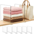 Purse Organizer for Closet Shelf Dividers: 11-inch Tall(Higher Version) Adjustable Clear Acrylic Bag Storage Organizer for Ha
