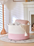 R RUNKA Extra Large Cotton Rope Basket 22" x 14"| Toy Basket