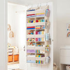 2 Pack Over the Door Organizer 5 Tiers, Extra Large Behind Door Storage of 10 Compartments, 80 lbs Weight Capacity Over Door 