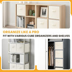 Criusia Large Storage Cubes, 13 Inch Cube Storage Bins for Shelves Closet Nursery Bedroom - 10 Pack Collapsible Storage Baske