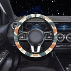 10 PCE Mushrooms Steering Wheel Cover for Women Center Console Armrest Pad Headrest Seat Belt Cover Car Accessories for Women Interior,Car Accessories Set(Abstract Leaf)