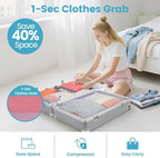 Cambond Compression Packing Cubes for Travel - Lightweight Expandable Travel Bags Luggage Organizers Travel Essentials Compre