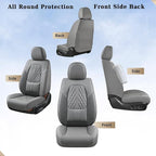 Coverado Seat Covers, Car Front Seat Covers with Backrest, Nappa Leather Car Seat Protectors,Waterproof &Breathable,Anti-Slip