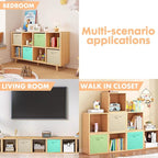 ShellKingdom Storage Bins, Foldable Fabric Storage Cubes And Cloth Storage Organizer Drawer For Closet And Toys Storage, 6 Pa