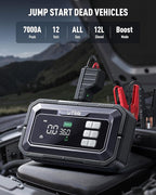 UTRAI Jump Starter with Air Compressor 150PSI, 7000A Peak 12V Jump Box for Car Battery (All Gas/12.0L Diesel), 160W DC