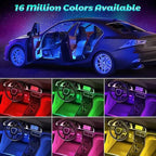 Car LED Interior Strip Lights, RGB Car Interior LED Light Wireless APP and Remote Control, 9 in 1 Ambient Lighting Kit with 236 Inches Fiber Optic, EL Wire Lights for Car Inside