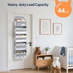 Yecaye Over The Door Organizer Storage, 5-Tier Heavy Duty Door Organizers Hanging with 10 Side Mesh Pockets, 44 lbs Load Capa