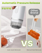 FEPPO Vacuum Sealer for Food with Visible Water Tank, Handheld Saver Compact Vacuum Sealer Machine with 30 Reusable Bags for 