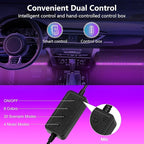 Led Car Lights Interior,Ambient Lighting Car Interior,Footwell Lighting for Car,APP Control 16 Million Colors Music Sync,DIY Mode Multicolor LED Interior Lights for Cars,Trucks,SUVs,12V Power