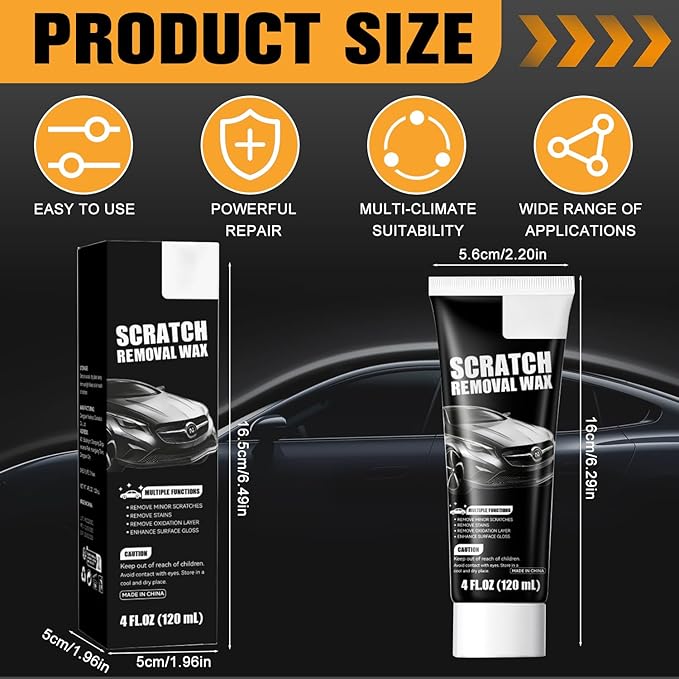 2Pcs Scratch Removal Wax,Scratch Removal Wax for Vehicles,Car Scratch Remover,Scratch Repair for Vehicles,Universal Polishing Compound for Deep Scratches