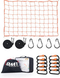 Orion Motor Tech Small Cargo Net, 3'x4' Cargo Net for Roof Rack with 4"x4" Small Mesh, 6'x8' Max Size Truck Bed Net with Locking Carabiners, Straps, Automotive Cargo Net (3 x 4 ft., Orange)