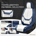 Coverado Seat Covers, Car Seat Covers Front Seats, Leather Seat Covers for Cars, Car Seat Protector Waterproof, Car Seat Cush