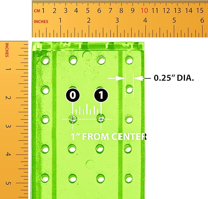 Azar Displays 700220-GRE-2C16 Four-Sided 4”W x 12” Revolving Pegboard Tower Kit Counter Display with 16-Pack of 2 inch Lockin
