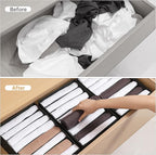 4 Packs T-shirt Drawer Organizers for Clothing,8 Grids Compartment Wardrobe Storage Box, Washable Clothes Organizer for Folde