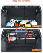 Oasser Car Storage Organizer New Version, Hanging Trunk Organizer with 10 Different Functional Storage Bags for SUV Truck MPV VAN
