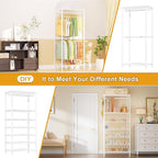 Ulif E13C Heavy Duty Closet Organizer System，Freestanding Clothing Racks for Hanging Clothes，Adjustable Garment Rack 63" W x 