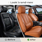 Coverado Seat Covers, Car Seat Covers Front Seats, Leather Seat Covers for Cars, Car Seat Protector Waterproof, Car Seat Cush