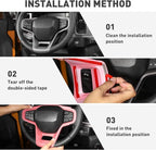 for Ford Bronco 2021 2022 + Interior Steering Wheel Panel Cover for Ford Bronco 2021-2024+ (ABS,1PC,Pink)